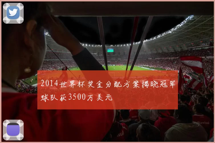 2014世界杯奖金分配方案揭晓冠军球队获3500万美元